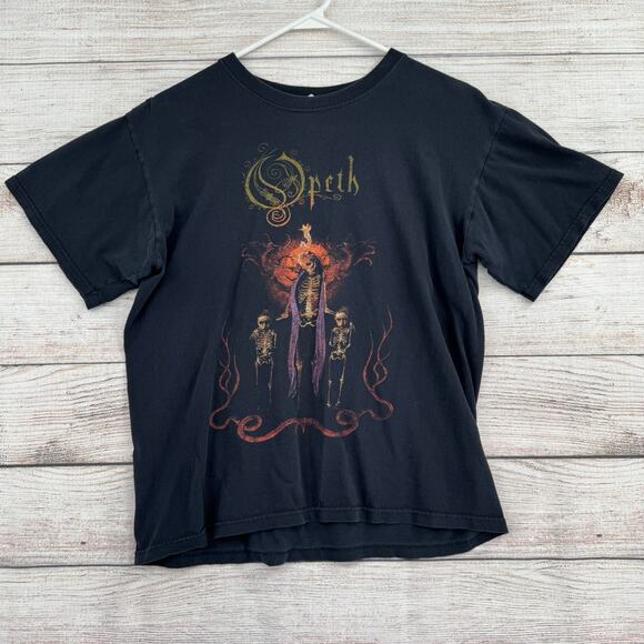 Opeth 2013 North American Tour T-Shirt Adult Medium Black Prog Metal Sweden - Picture 1 of 8